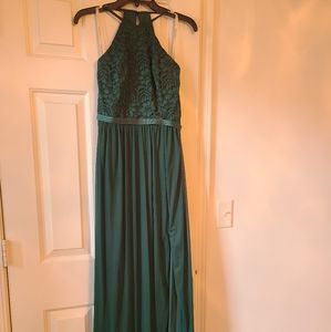 David's Bridal Juniper Long Bridesmaid Dress